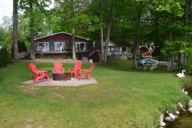 Bass Lake Lodge - Large backyard right on Bass Lake